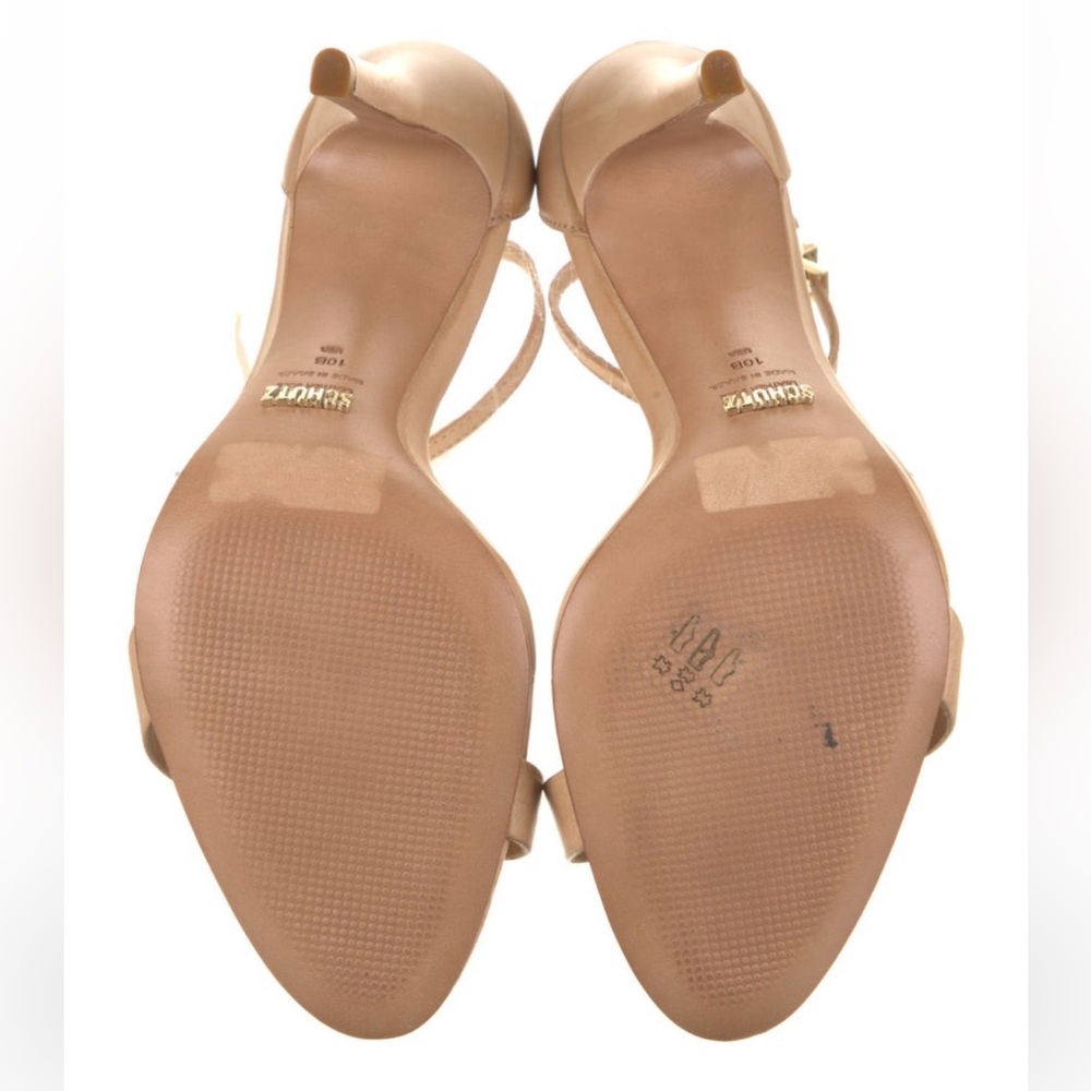 Schutz Cadey-Lee Tan Leather Ankle-Strap Sandals - Picture 5 of 13